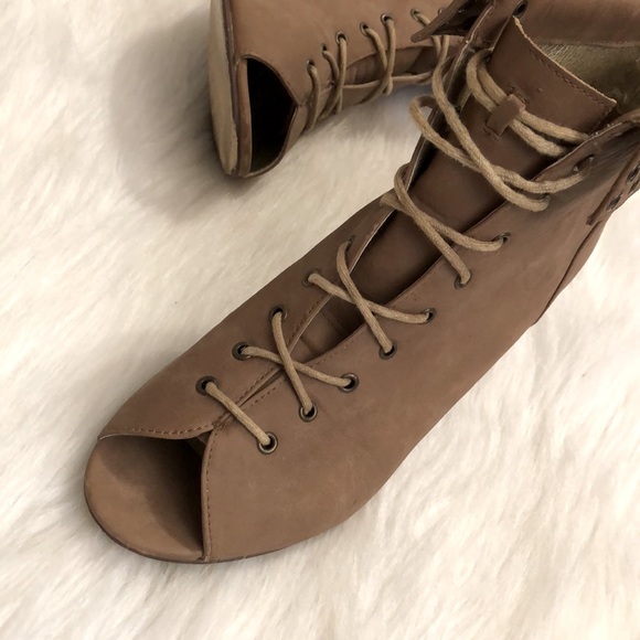 Rampage Open Toe, Lace Up Ankle Booties - Picture 4 of 9